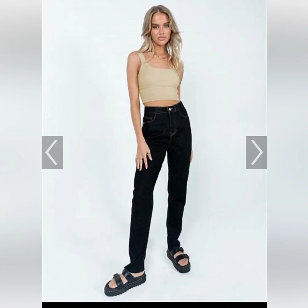 Princess Polly Jeans Women’s US 8 THE BREANNE 70S HIGH RISE JEAN BLACK NWT